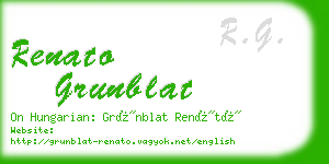 renato grunblat business card